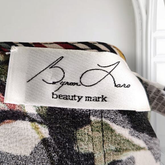 Bryon Lars Beauty Mark Top Size 8 Abstract Mixed Print Media Designer Blouse - Picture 14 of 16